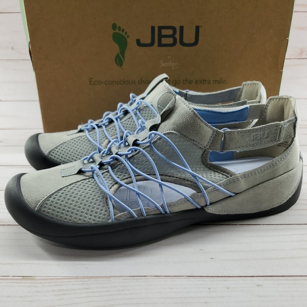 JBU Womens Sizzle Eco Vegan Shoes Womens Size 8 Light Gray Ice Blue